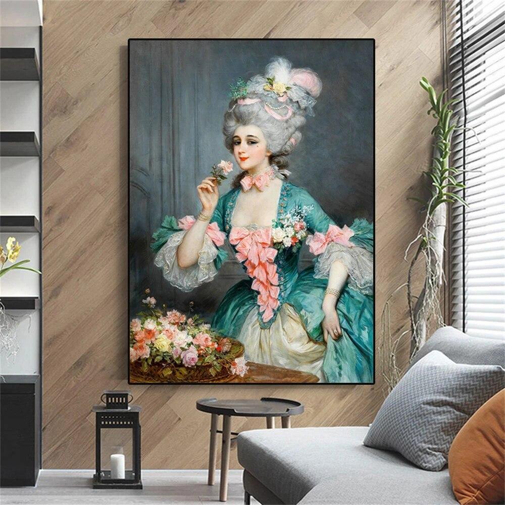 Rokoko-Kunst, französisches Land-Poster, Elisabeth Louise Vigee Le Brun, Selbstporträt, Drucke, Leinwand, Malerei, Galerie, Wandkunst, Dekoration 60cm×100cm NoFrame