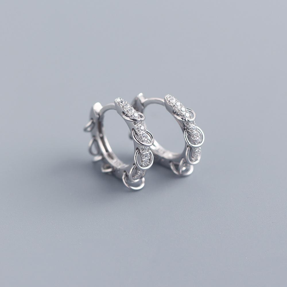 ANENJERY Kreis-Creolen für Damen und Herren, Punk, trendiges Party-Zubehör, Modeschmuck, Geschenk silber