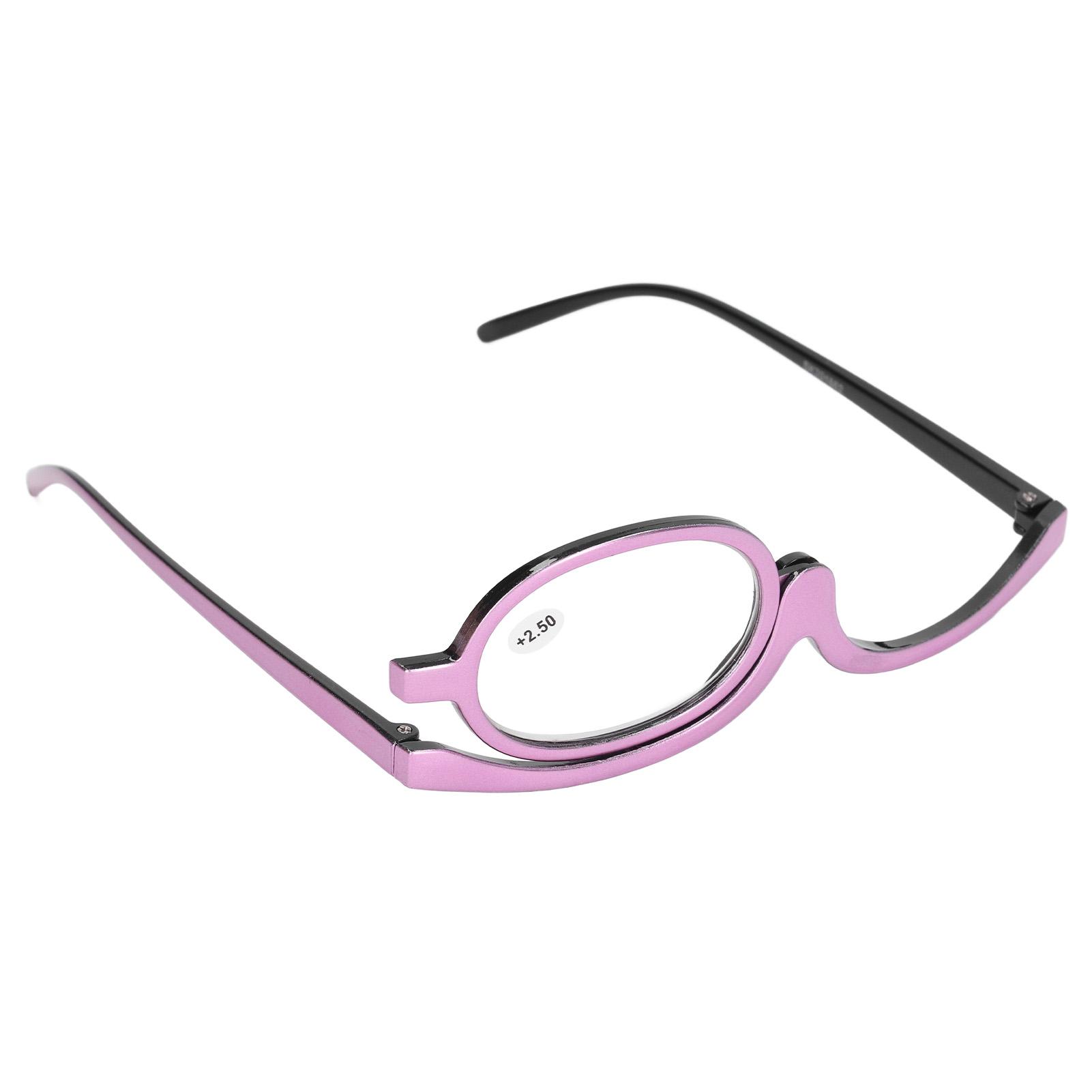 Make-up-Brille, austauschbare, kratzfeste Gläser, leichte Kosmetik-Lesebrille für Damen mit Etui 2.5