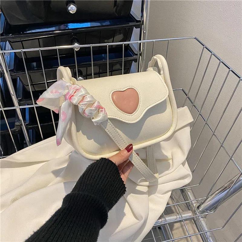 Beliebte Modische Mädchen Sommer Kleine Taschen Mode Umhängetaschen Senior Mode Einzelne Schulter Achseltasche weiß