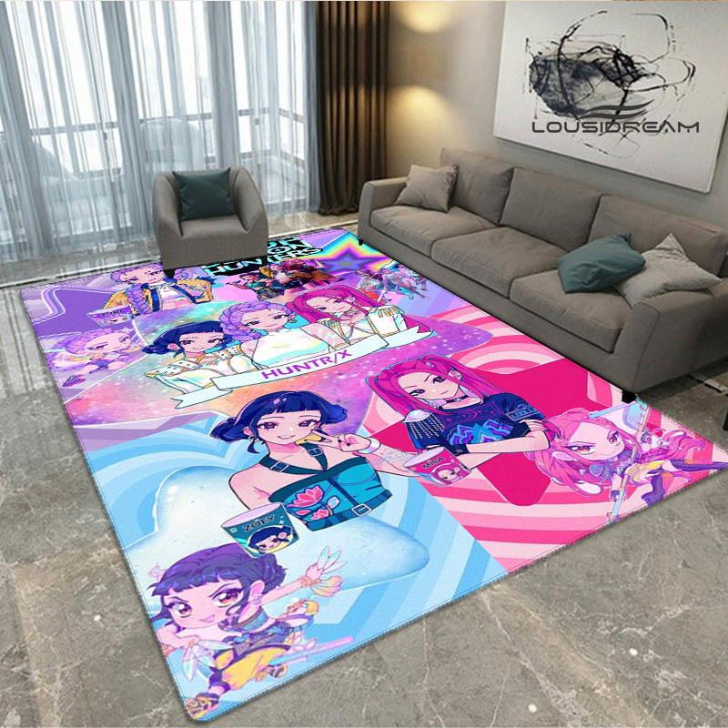 KPop Dämonenjäger Teppich rutschfester Teppich Außen Teppiche Bereichsteppich Haus Schlafzimmer Dekor Teppich für Schlafzimmer Geburtstagsgeschenk 160x230cm