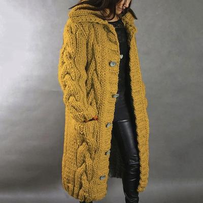 Damen Herbst Winter Langarm Strickjacke Mantel Lässig Streetwear Kapuzenpullover Mantel Plus Größe 5XL 5XL black