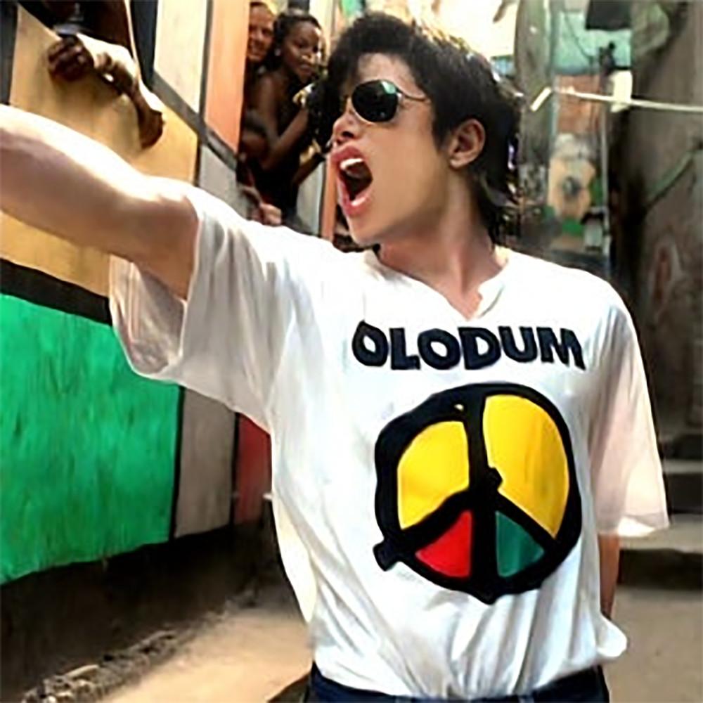 Olodum T-Shirt Retro Weiß Unisex Grafik-T-Shirt Unisex-Shirt Unisex-T-Shirt M