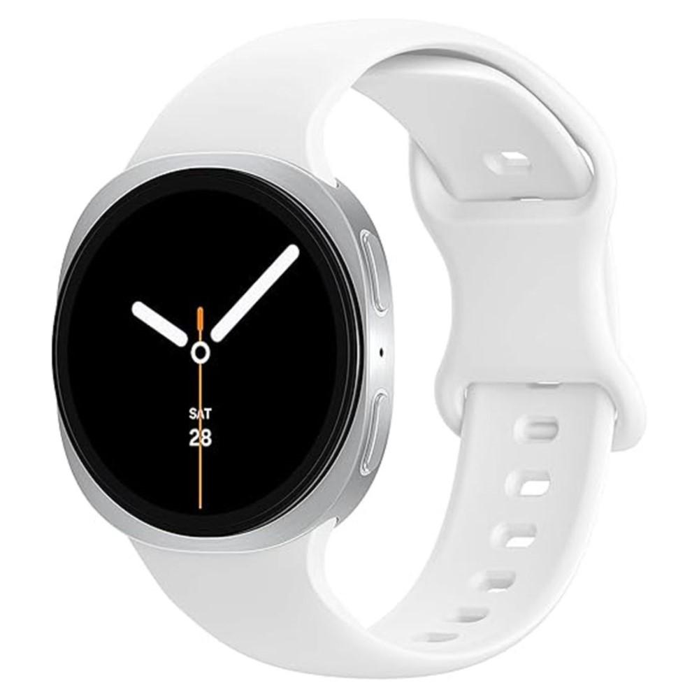 Armband für Samsung Galaxy Watch 8 Armband 44mm 40mm Ersatz Handgelenk Sport Silikon Armband Correa Galaxy Watch8 8 Classic 46mm Galaxy watch 8 40mm weiß