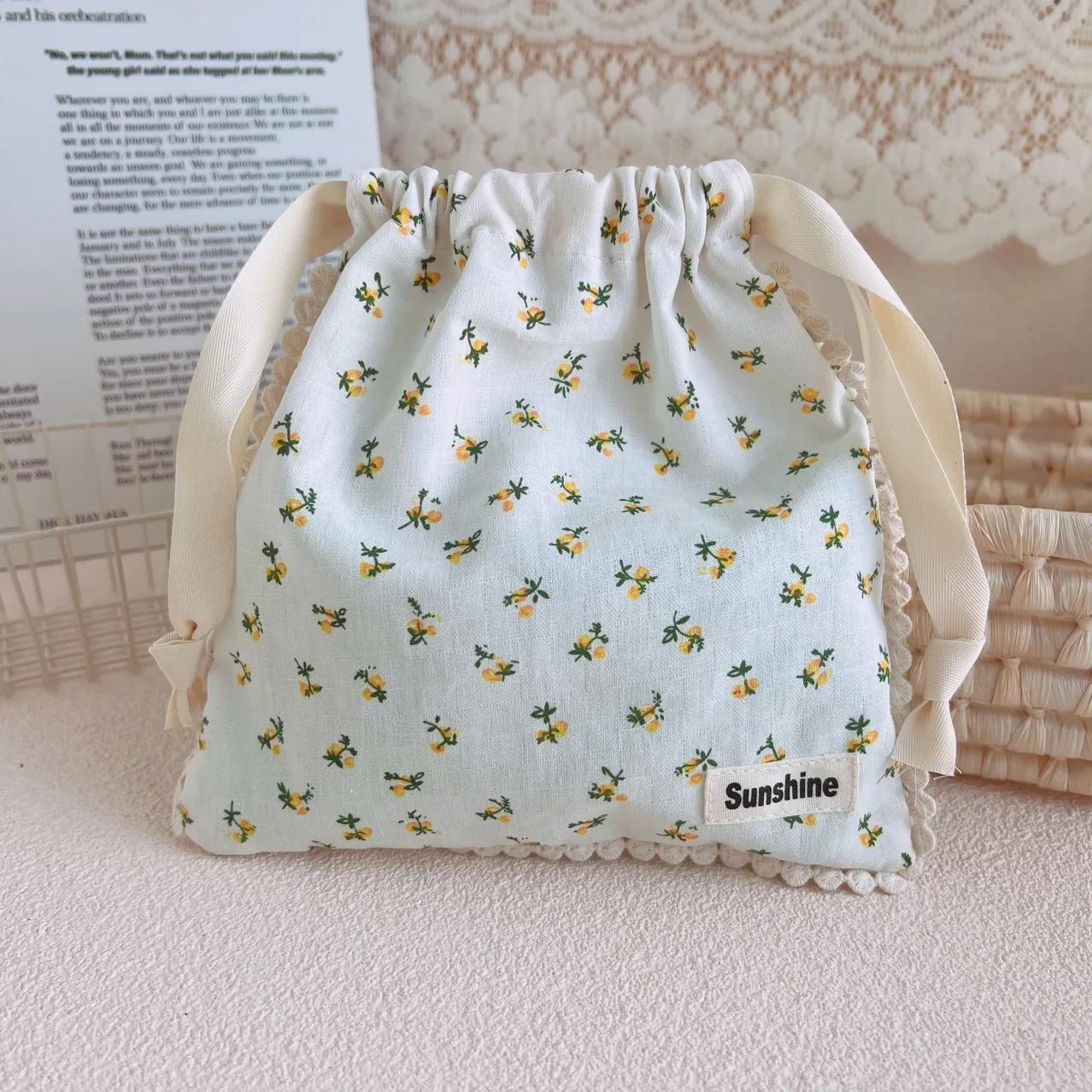 19*19 CM Mamatasche Baby Wickeltasche mit Blumenmuster, Nass- und Trockenwindel, Kinderwagen-Tragetasche, Reisetasche für den Außenbereich, Aufbewahrungstaschen für nasse Windeln gelb