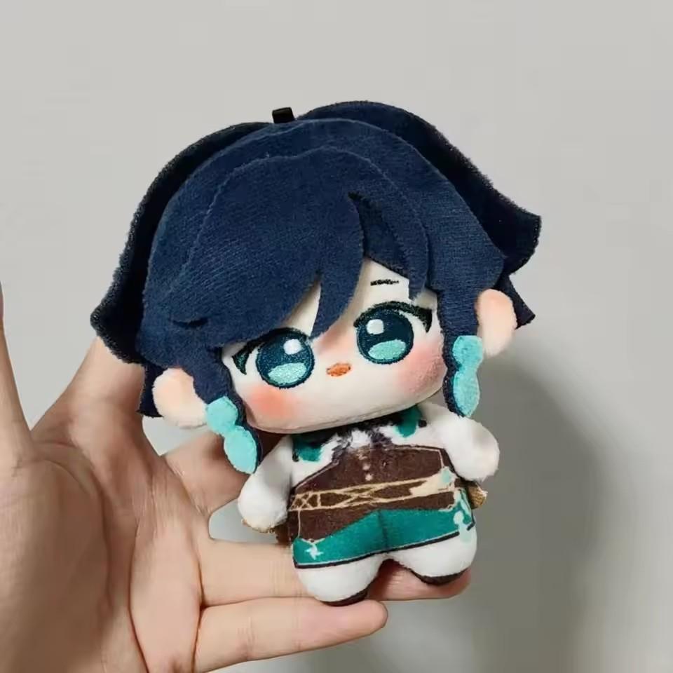 Neues Genshin Impact Venti Cosplay 10cm Anime Plüschtier Körper Rucksackornamente Anhänger Weihnachtsgeschenke 10cm black