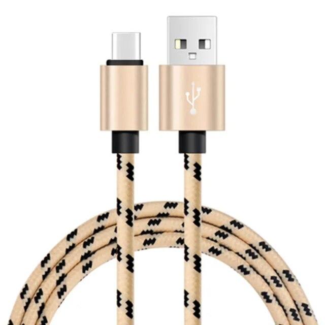 Schnelles USB-C-Kabel Typ-C-Kabel Schnellladedatenkabel Ladegerät USB-Kabel c Für Huawei Samsung S22 S20 A52 Xiaomi Mi 11T Redmi Note 9S 8T 1m gold
