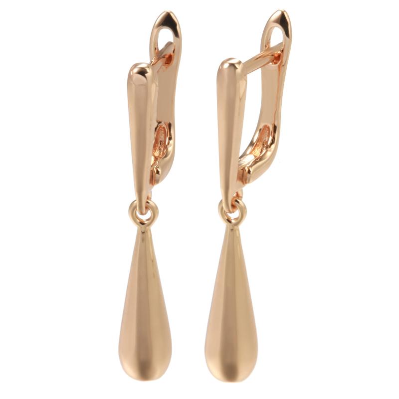 Minimalistische baumelnde Ohrringe in Wassertropfenform, Gold- und Silberfarben, täglicher Schmuck für Mädchen gold