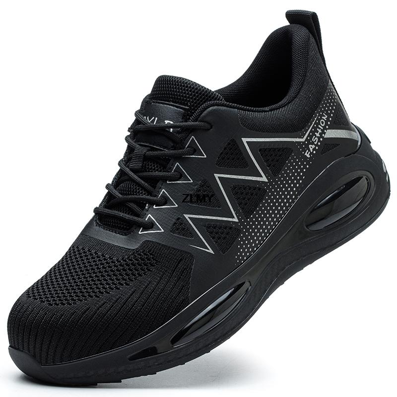 Neu Männer Sicherheit Schuhe Stahl Kappe Turnschuhe Pannensichere Arbeit Sicherheit Stiefel Atmungs Leichte Arbeit 42