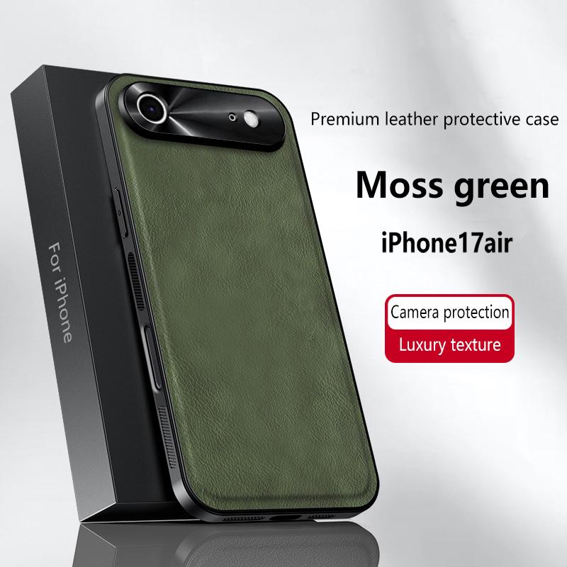 Für iPhone 17 Air Hülle Magnetisch Elegant Leder Verschleißfest Objektiv Vollständig Abgedeckt Rutschfester Griff Kantenschutz Hülle iPhone Air gray