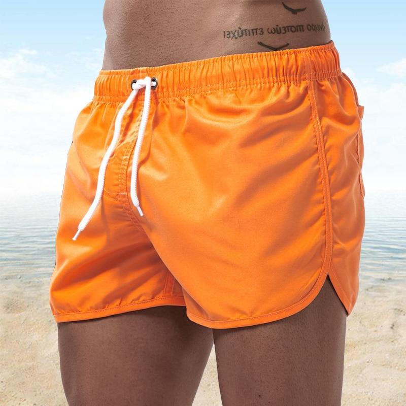 9 Farben Schnell trocknende Shorts Laufsport Shorts Herren Shorts Sommer Strandshorts Boxershorts Freizeitshorts Strandshorts M orange