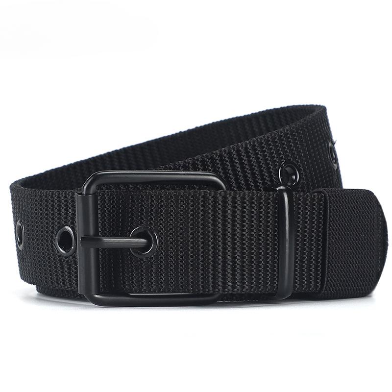 Männer Gürtel Nylon Atmungsaktive Gürtel für Männer Cowboy Canvas Designer Gürtel Outdoor Taktische Gürtel Militärische Geschenke 110cm schwarz