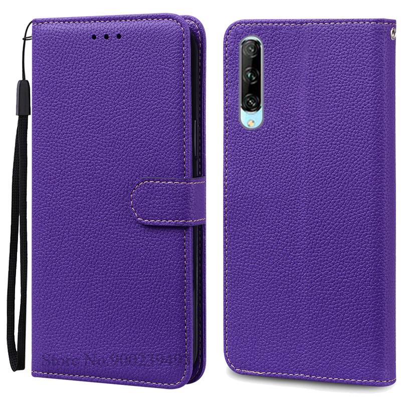 Für Huawei P Smart Pro Fall Telefon Abdeckung Weiche Silikon Brieftasche Flip Fall für Huawei P Smart Pro Telefon Fall fundas PSmart Pro Abdeckung Huawei P Smart Pro dunkelviolette