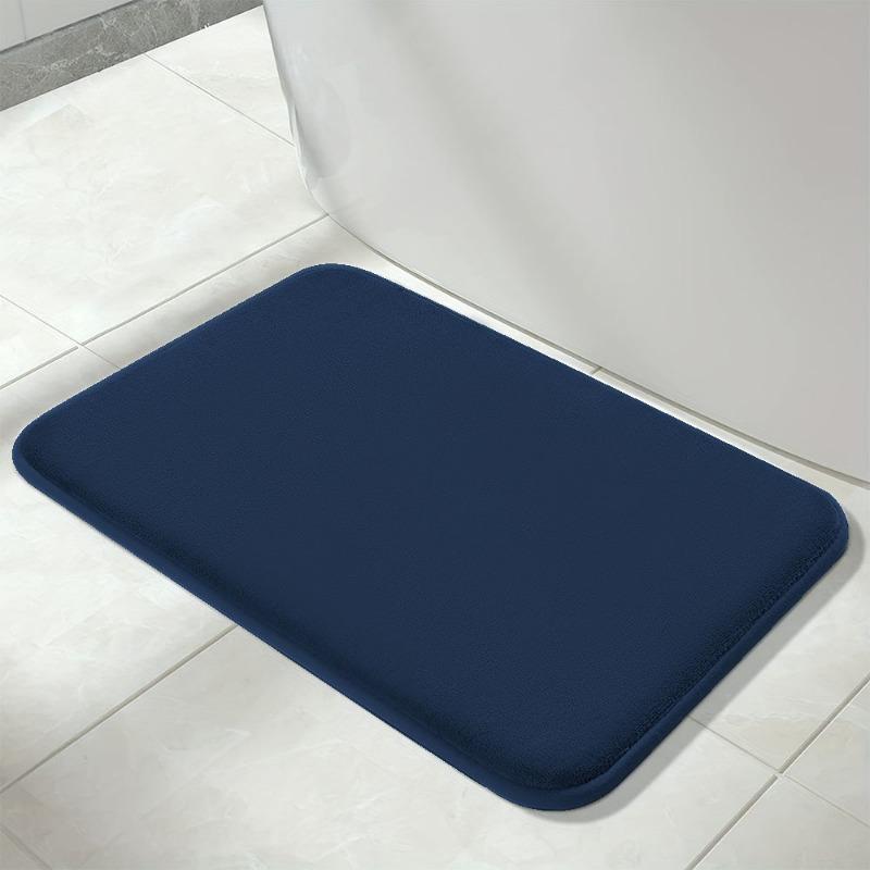 Badezimmermatte Bad Rutschfeste Teppiche Im Waschbecken Badewanne Seitenboden Teppich Duschraum Fußmatte Memory Foam 3D Pad 60cm*90cm navy blau