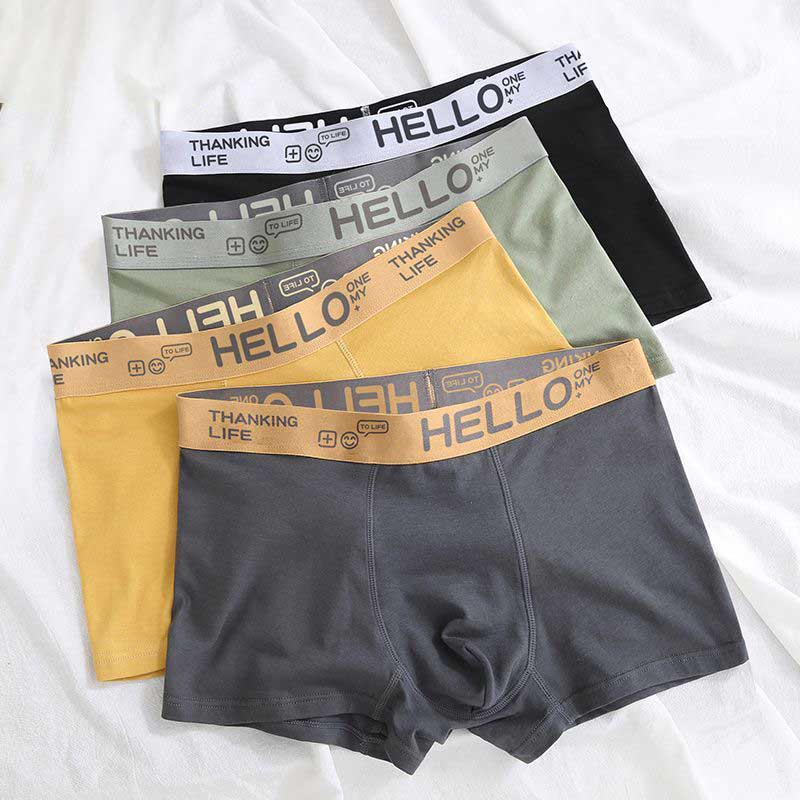 5XL Übergröße Herren Slips Lockere Unterhosen Atmungsaktive Boxershorts für Jungen Teenager Boxershorts L