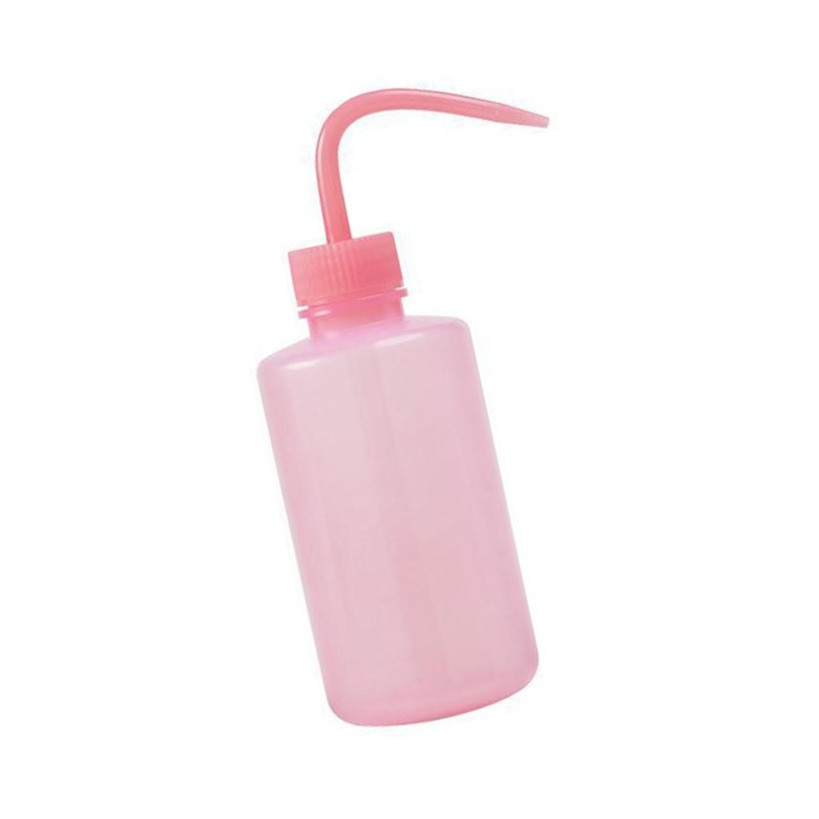 250ML Tattoo Waschflasche Tragbare Tattoo Gebogene Ausguss Sprühflasche Plastik Squeeze Flasche Werkzeug Rosa rosa