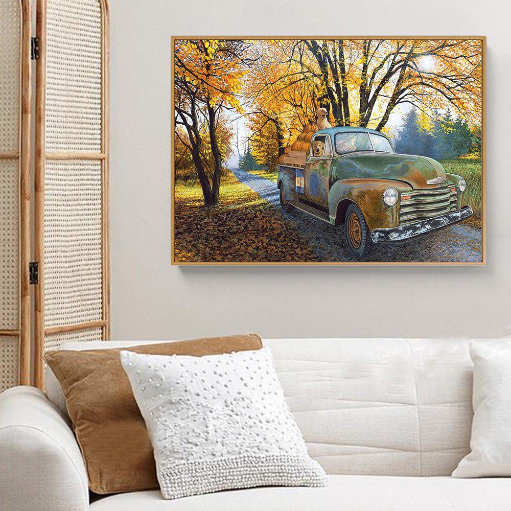 Diamant-Stickerei-Komplettset, Auto, Diamant-Malerei, Baum, Diamant-Mosaik, malerische Diamant-Kunst 20X30CM