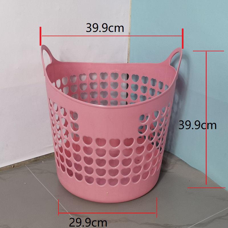 Großer Kunststoff-Aufbewahrungskorb für Wäsche, Kleidung, Spielzeug, starke Widerstandsfähigkeit, Behälter für Kleinigkeiten Pink 50# 29.9*39.9*39.9cm