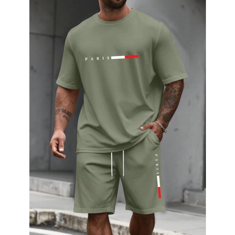 Herren Trainingsanzug Mann Kleidung Sommer T-Shirt M