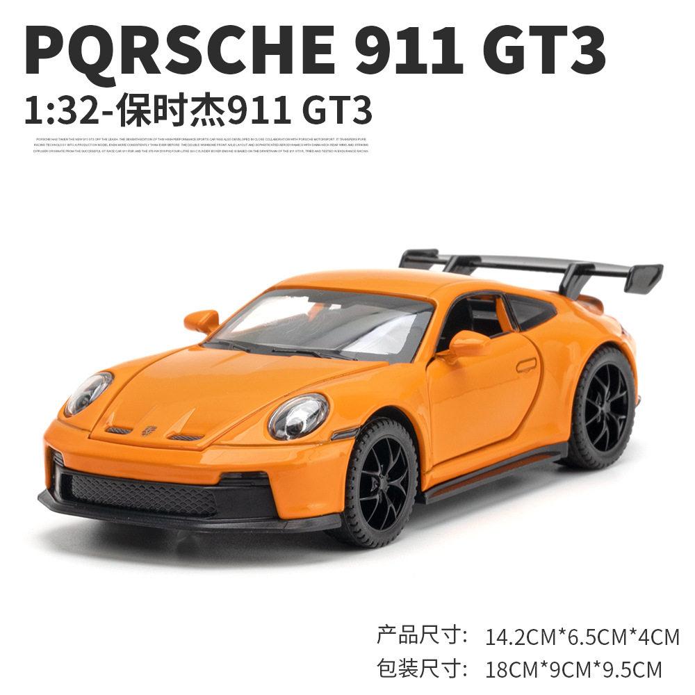 1:32 Porsche 911 Targa GT3 Cabrio Roadster Legierung Metall Druckguss Modellauto Heimdekoration & Sammlerstücke Hobby-Ausstellung Geschenke orange
