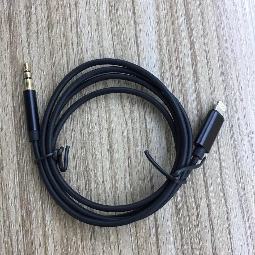 Lightning auf 3,5 mm Klinke Audio-Verlängerungskabel Aux-Kabel für iPhone 11 Pro XS Max XR X 10 8 7 Plus Autolautsprecher Kopfhöreranschluss schwarz