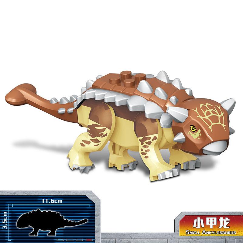 8 STIL 13CM MINI Jurassic Dinosaurier Welt Zoo Tyrannosaurus Bausteine Kinderspielzeug Geschenk brown