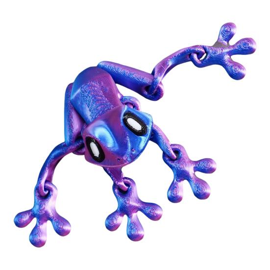 Bewegliche Gelenke Frosch Kühlschrankmagnet 3D-gedruckter Frosch Fidget Spielzeug Gelenktes Tiermodell Figur Magnetische Kühlschrank Frosch Dekoration Ornament