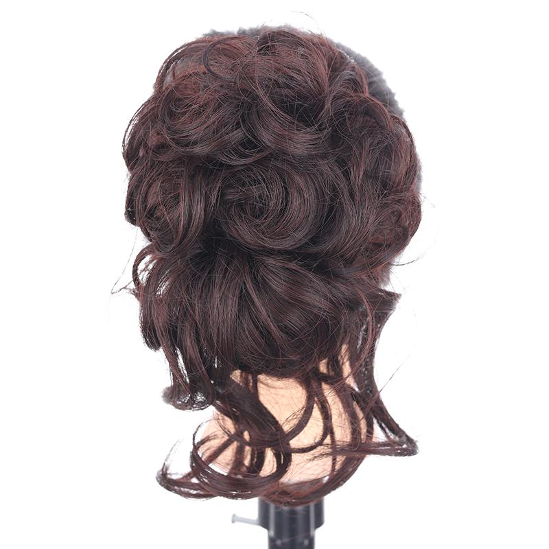 Unordentlicher Dutt-Haarteil, Haarverlängerung, Pferdeschwanz mit Krallenclip, Pferdeschwanz-Haarteil, synthetische Haarverlängerungen, Haargummis, Pferdeschwanz-Haarteile für Damen black