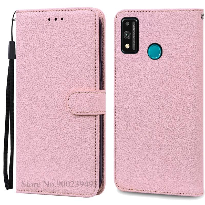 Für Honor 9X Lite Hülle Leder Flip Wallet Case Für Honor 9X Lite JSN-L21 JSN-L22 JSN-L23 Hülle Honor 9 X Lite Handyhülle Fundas For Honor 9X Lite rosa