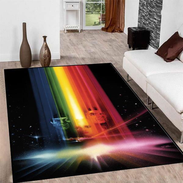 Teppiche, Star Trek-Teppich für Wohnzimmer, Schlafzimmer, Matte, rutschfeste Teppiche, Raumschiff-Planet, saugfähiger Teppich 100x120cm