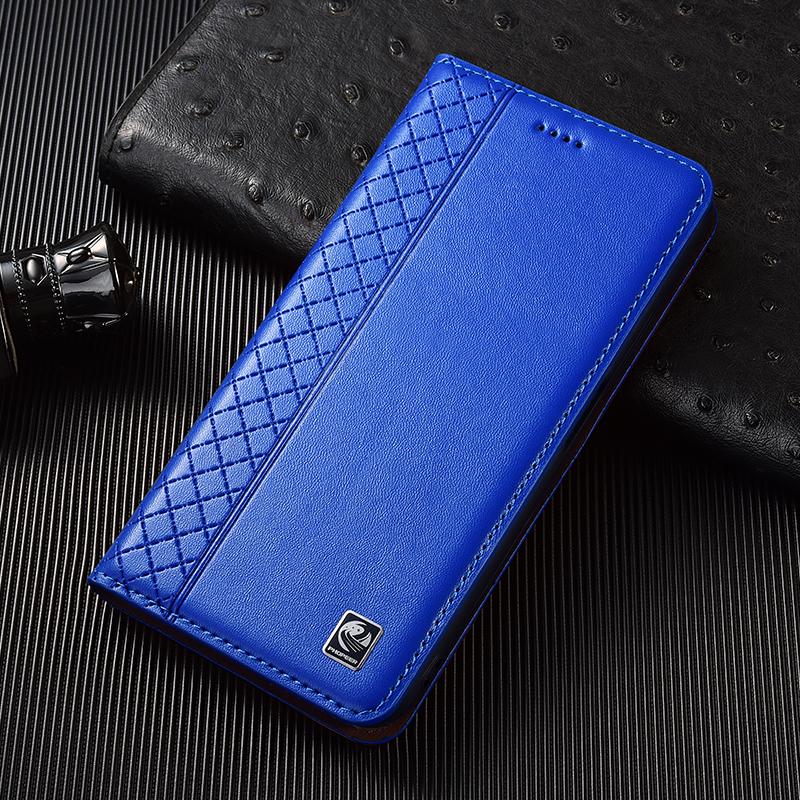 Echte Napa-Lederhülle Für Xiaomi Poco X3 X4 X5 X6 X7 F4 F5 F6 F7 M3 M4 M5 M5S M6 M7 Plus Pro GT Handyhüllen Abdeckungen Poco M3&Genuine Leather blau