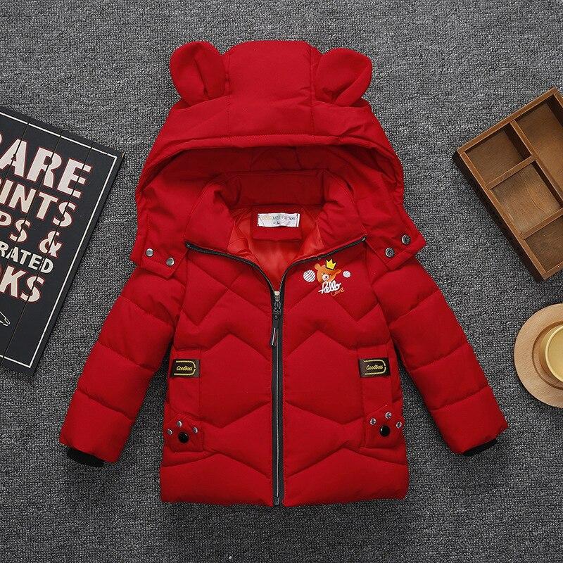 Herbst/Winter Kinder Baby Jacke Jungen Warme Jacke Verdicken Jacke Jungen Jacke L rot