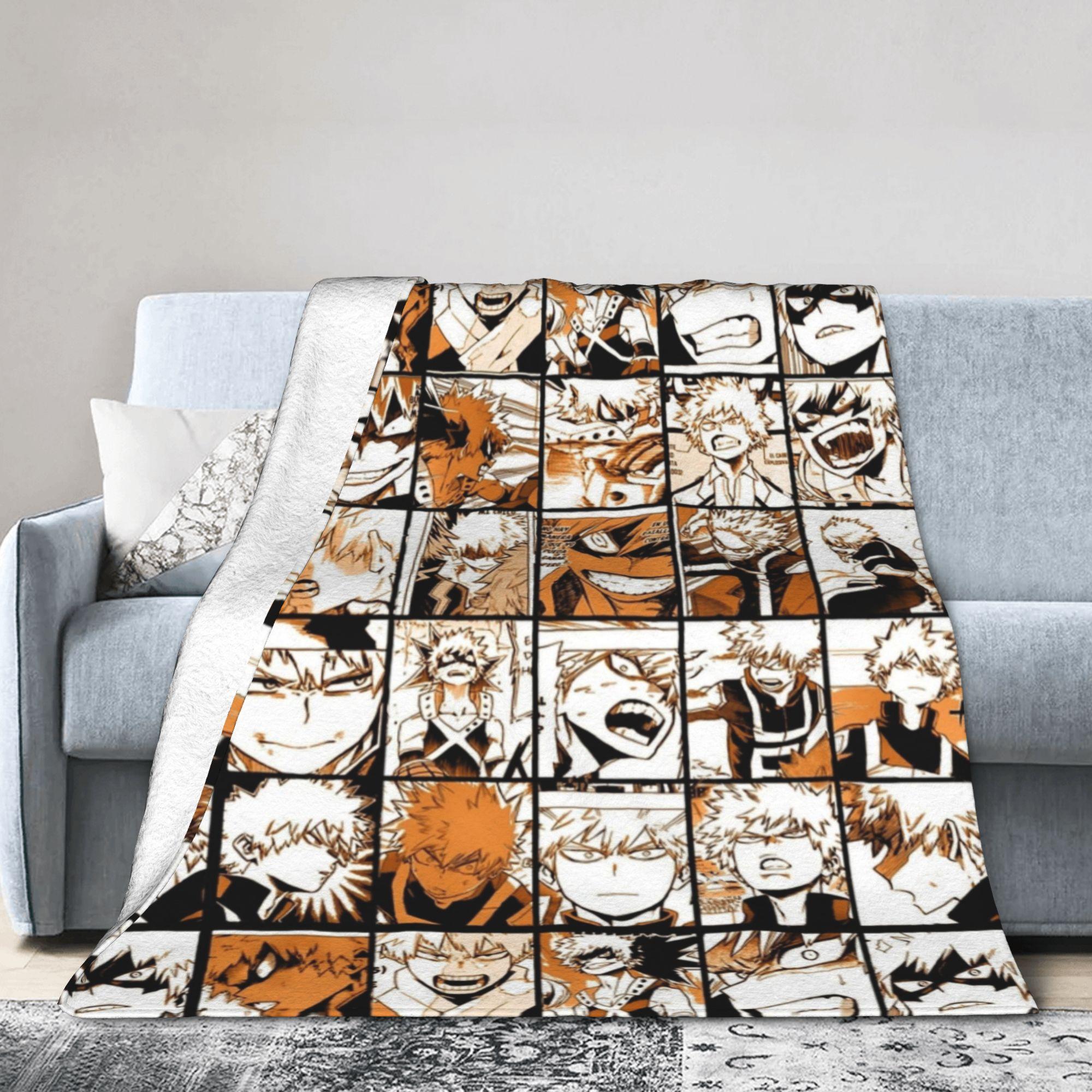 Bakugo Katsuki Fleecedecken Academy Anime Manga Decken für Bettwäsche Schlafzimmer Super Warme Bettdecken 50x60in