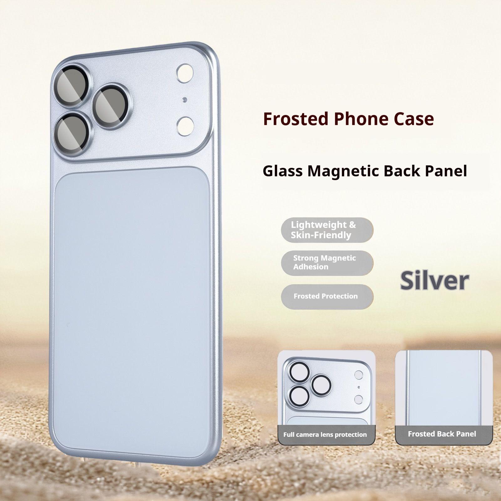 Sofortiges Upgrade auf iPhone 17 Pro Max für iPhone 16 15 14 13 12 Pro Max Original Dünner Mattierter AG Rückseiten-Aufkleber Kamera Schutz Hülle iPhone 13 Pro Max silber
