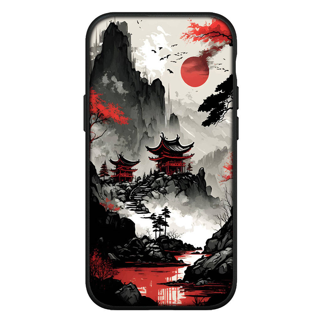 Hülle für iPhone 15 14 Xiaomi Redmi Note 13 12 11 Pro Max X 8 7 9 XR Samsung Galaxy S24 S23 OPPO A15 Huawei Japan Samurai Skelett Ninja Bushido Hülle for Samsung Galaxy S7 Edge rehbraun