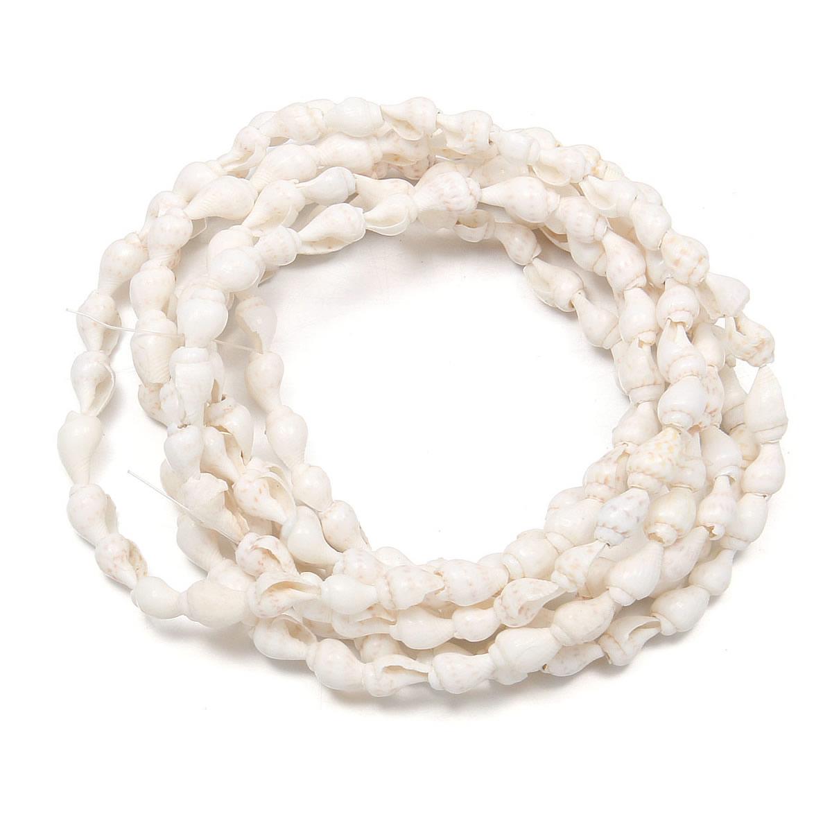 Muschelform, Muschelstanze, lose Perlen, Charms für DIY-Halskette, Fußkettchen, Nähen, Basteln, Schmuckzubehör 6-9mm weiß
