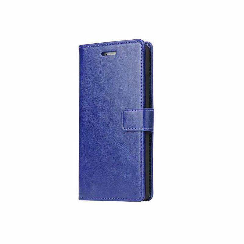 Kartenhalter Hülle für Samsung Galaxy Note 4 N9100 N910F PU Leder Klapphülle Retro Brieftasche Handyhülle Business Fundas Coque for Galaxy Note 4&Just Case navy blau