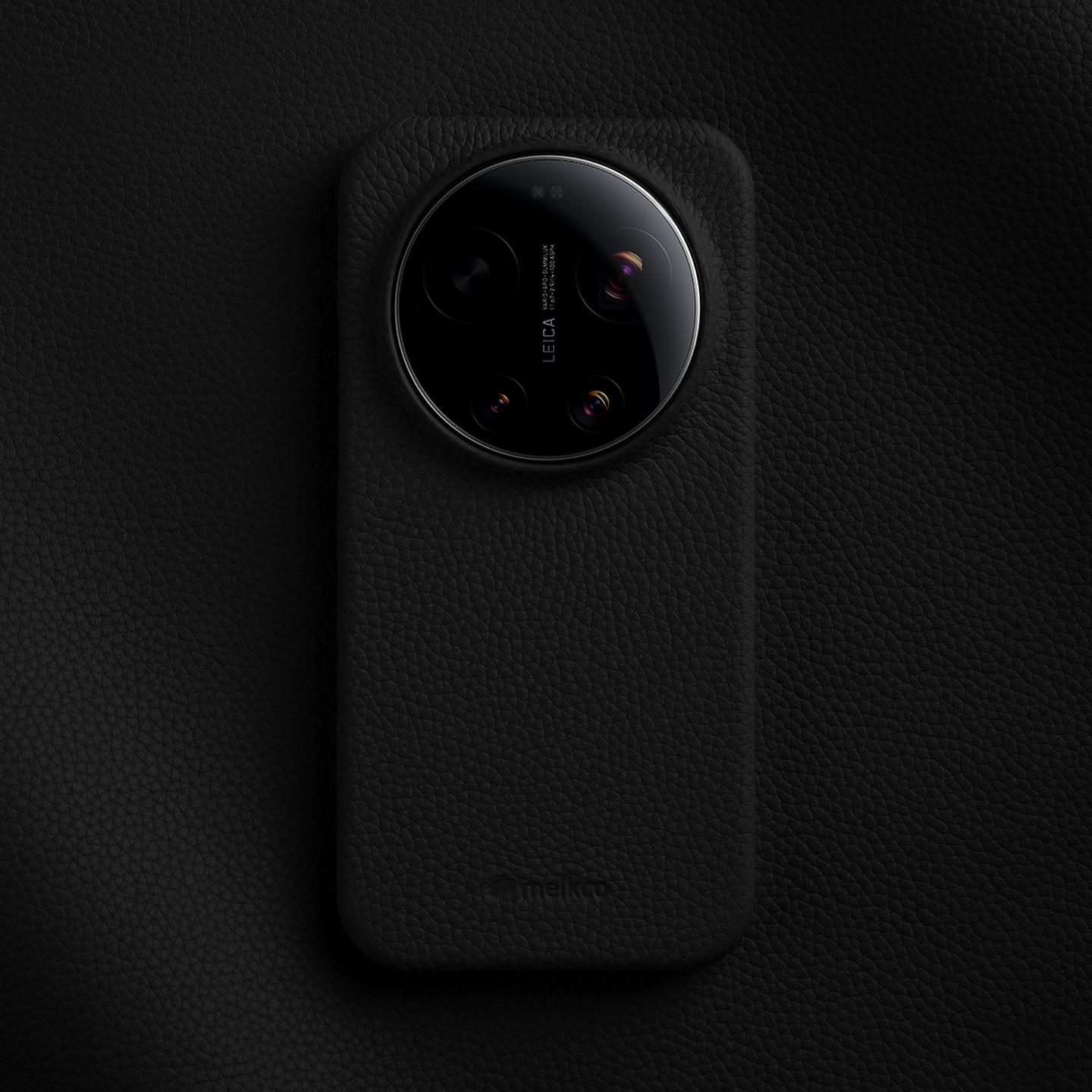 Melkco Echte Leder Handyhülle für Xiaomi 17 Ultra Mi 15 Ultra Mi15 Pro Kabelloses Laden Mikrofaser Innere Rückseite+Metalllinse Xiaomi 17 Ultra schwarz