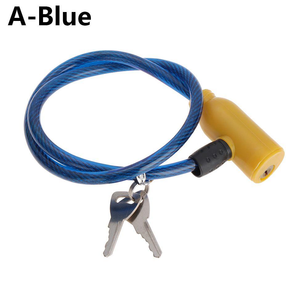 Sicherheitsstahlkettenkabel Anti-Diebstahl-Roller-Sicherheits-Fahrradschloss mit 2 Schlüsseln Fahrradzubehör A-Blue