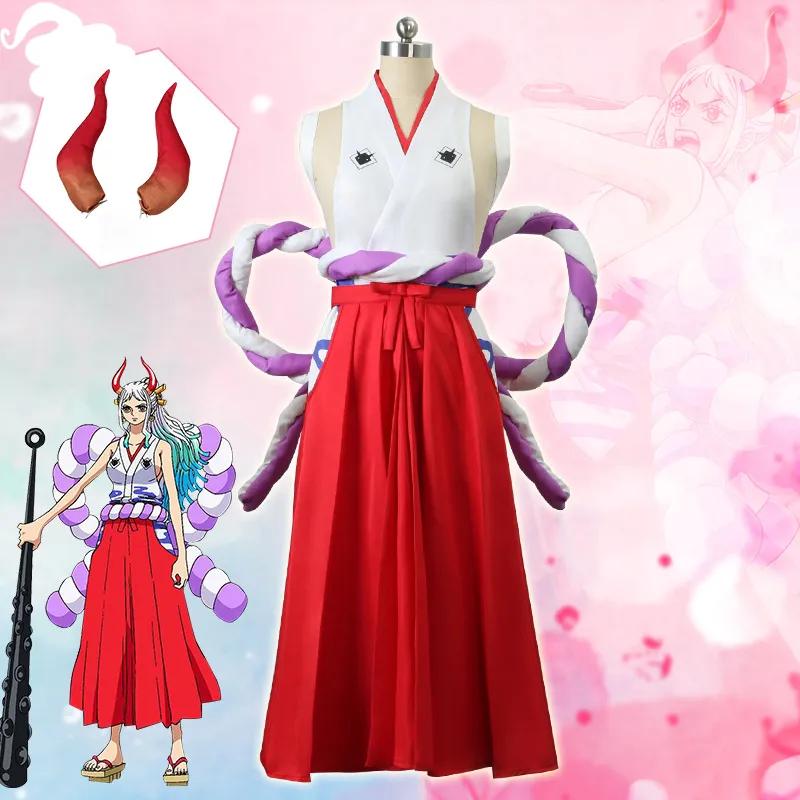 Yamato Cosplay Anime OnePiece Weste und Hose Cosplay Kostüm Yamato Nico Robin Erwachsene Outfits Halloween Karneval Party Uniform S