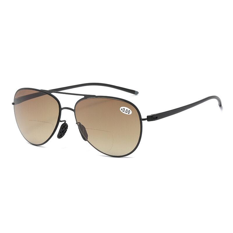 Stilvolle Lesebrille für Herren Bifokal Presbyopie Brille +100 Bis +350 Ultraleicht Blendfrei Outdoor Angelbrille Brillen 2