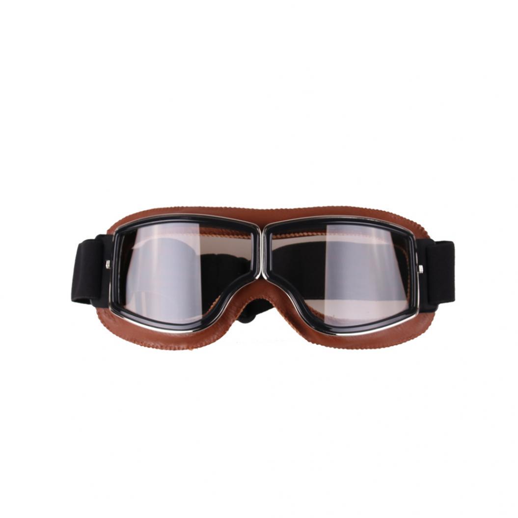 Unisex Vintage Motorrad Motorrad Winddicht Staubdicht Pilotenbrille für Harley