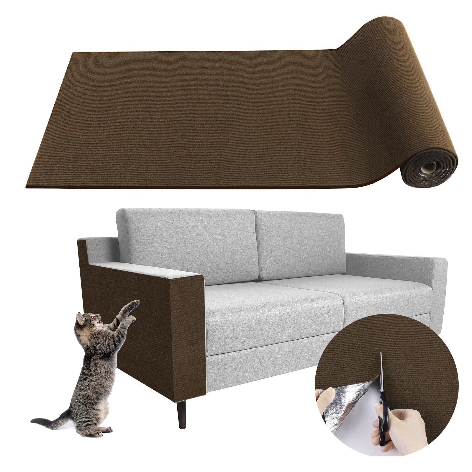 Anti Cat Scratch Sofa Schutz Abdeckung Cat Scratch Matten Selbstklebende Wand Sofa Aufkleber Für Katzen Krallen Schleifen Kätzchen Spielzeug 30x100cm braun