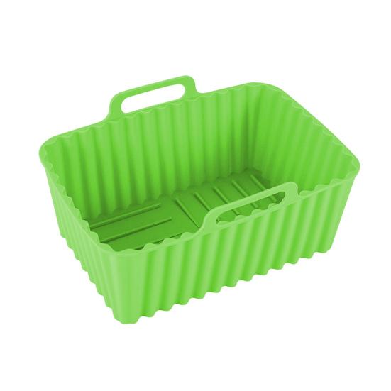 Silikon Air Friteuse Topf Tablett Liner BPA-Freies Air Friteuse Korb Ersatz Air Friteuse Large grün