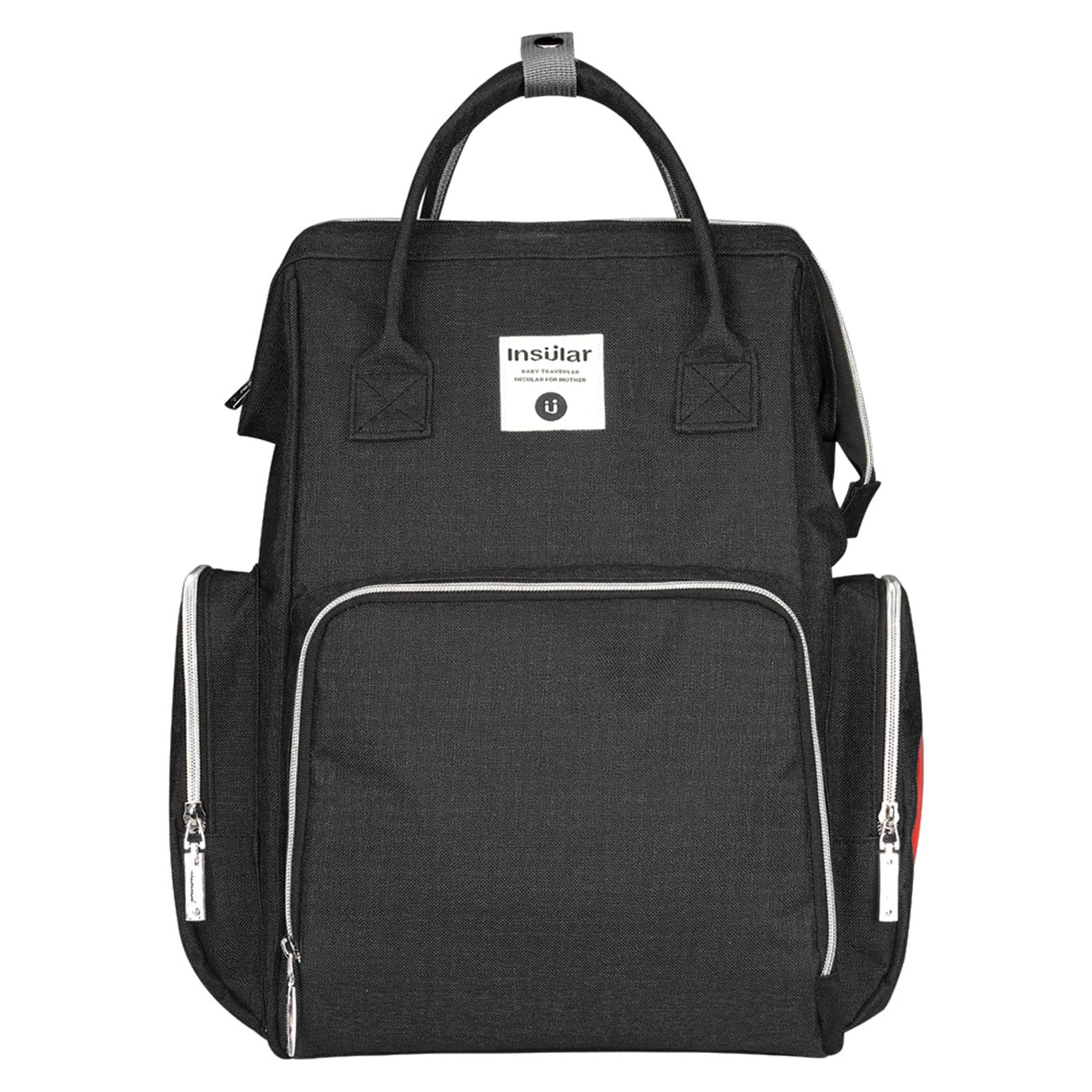 Baby-Wickeltasche, Rucksack, große Kapazität, modische Mumien-Wickeltasche, Stilltasche, Reise für die Babypflege schwarz