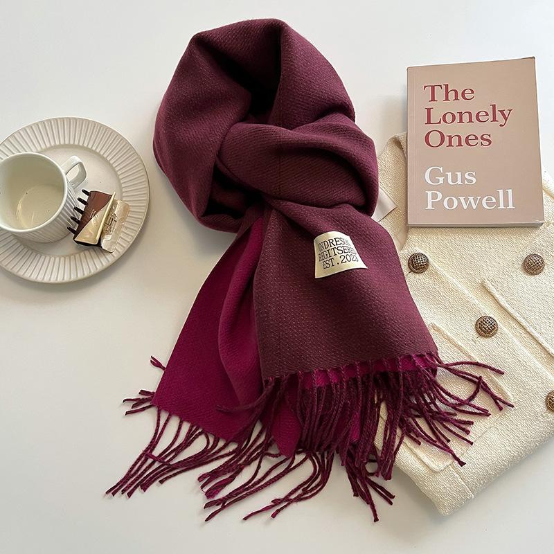 Damen Kaschmirschal Große Pashmina Schals Und Wickeltücher Leichter DeckenSchal Für Abendkleid Warm Täglich Tra One size black
