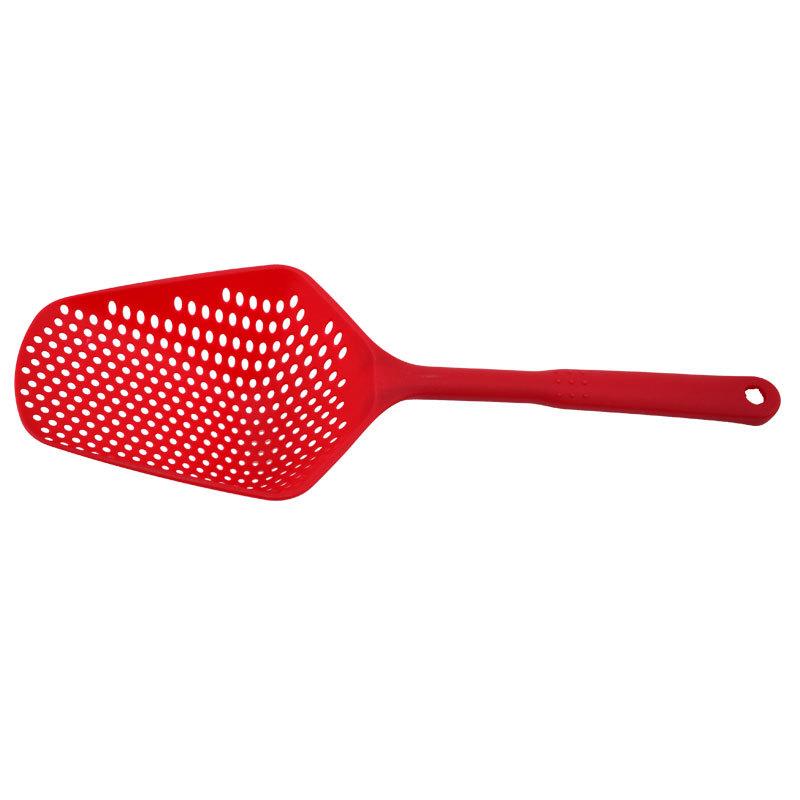 Kreative Kochen Schaufeln Lebensmittel Sieb Scoop Nylon Löffel Abfluss Gadgets Große Sieb Suppe Filter Haushalt Küche Zubehör rot