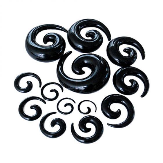 1 Stück Unisex-Acryl-Spiralschnecken-Design, Flesh-Tunnel, Ohrdehner, Expander 1.6mm