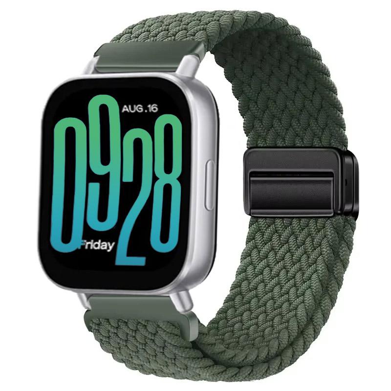Magnetisches Nylonarmband für Redmi Watch 5 Active Smartwatch-Armband Geflochtenes Armband Armband für Xiaomi Redmi 5 Lite Zubehör Redmi Watch 5 Lite armee grüne
