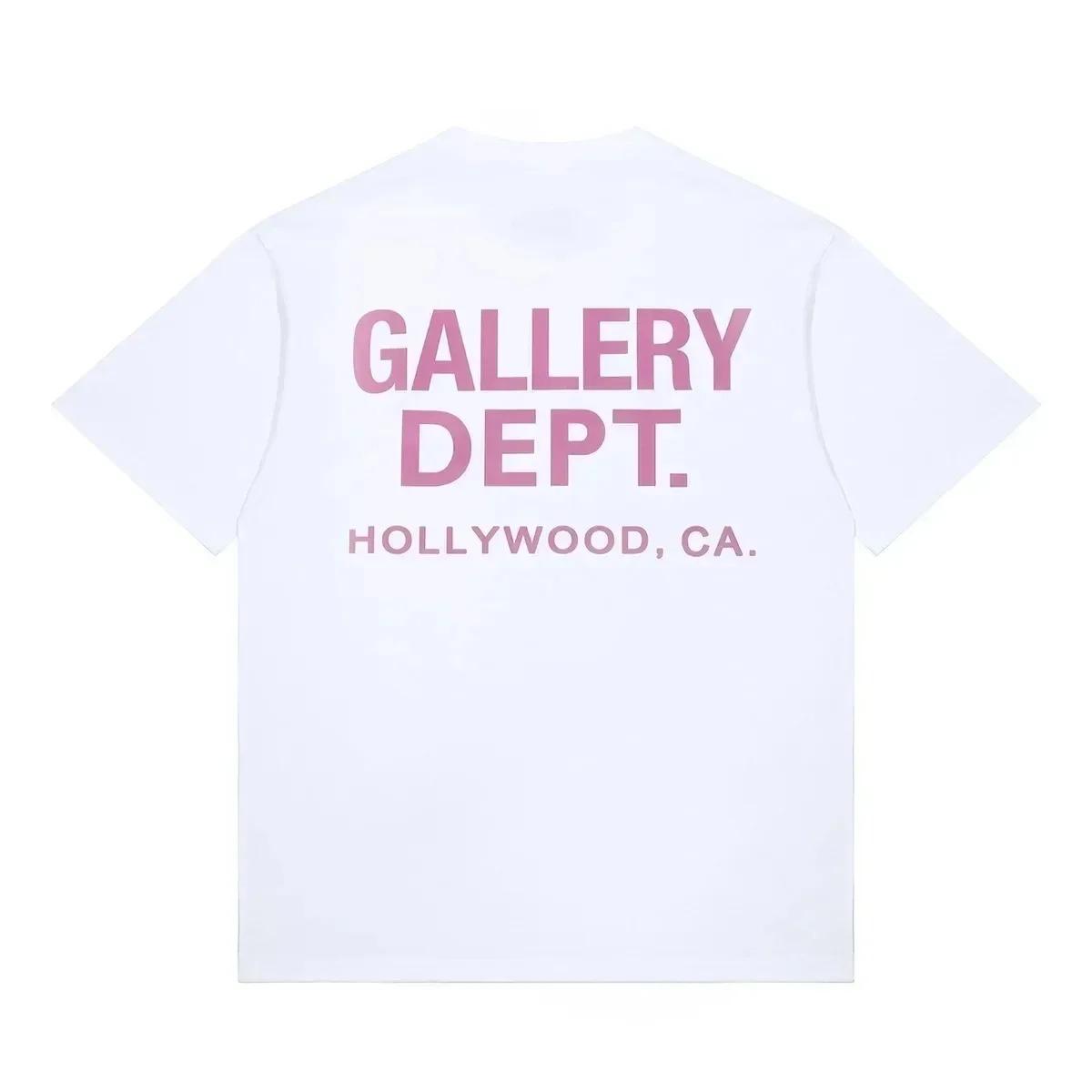 Vintage High Street T-Shirt Gallery Dept Bedrucktes Shirt Modisches T-Shirt mit Buchstabenprint Lässiges Rundhals-T-Shirt Damen-T-Shirt Sommer-Marken-Top 2XL